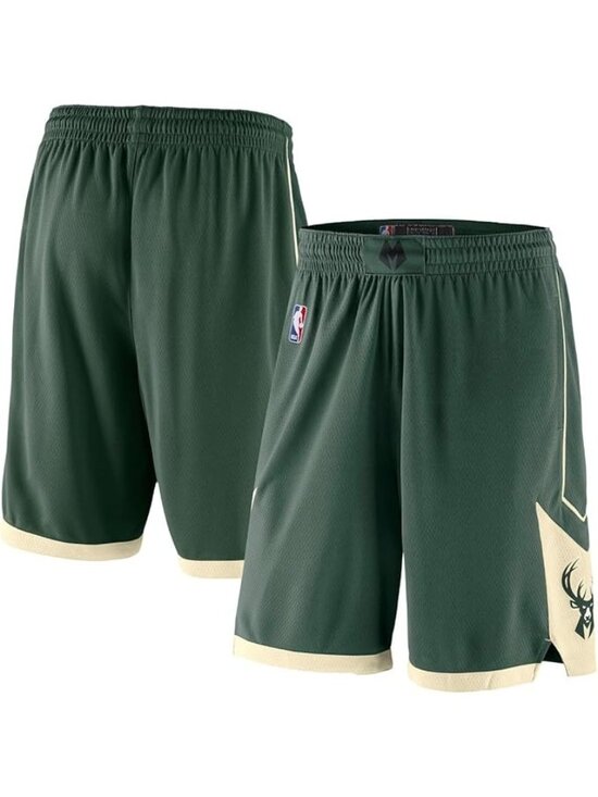 NBA Authentics Other - Milwaukee Bucks NBA Kids Shorts Size S Green Icon Edition Swingman Performance